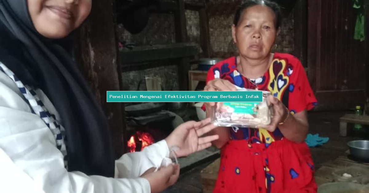 Penelitian Mengenai Efektivitas Program Berbasis Infak